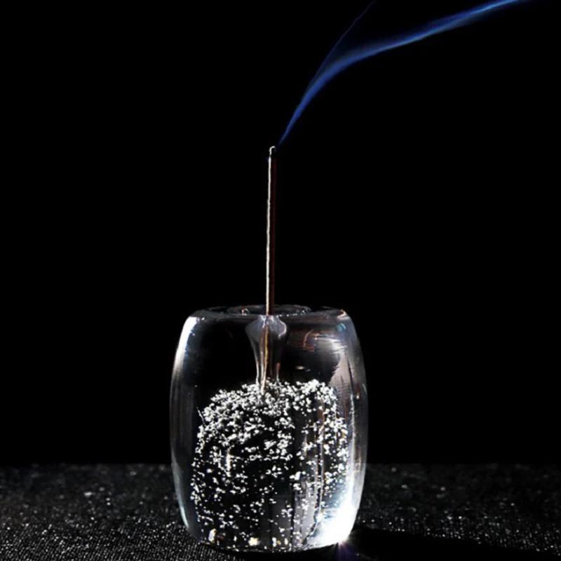 Creative Japanese-style Incense Burner Mini Artificial Crystal Glass Foam Incense Sticks Holder Teapot Lid Holder 4.5cm
