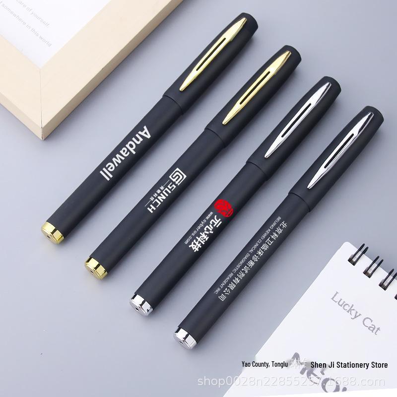 Carbon Black Logo-Print Water-Based Signature Pen with Spray Glue