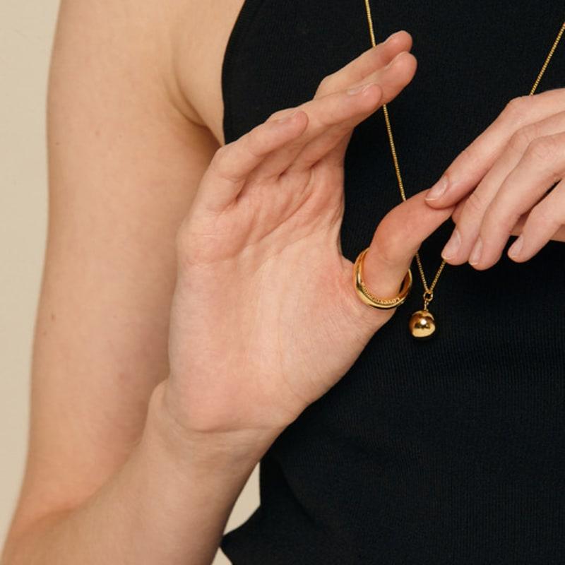 murmur [925silver]Bell drop necklace