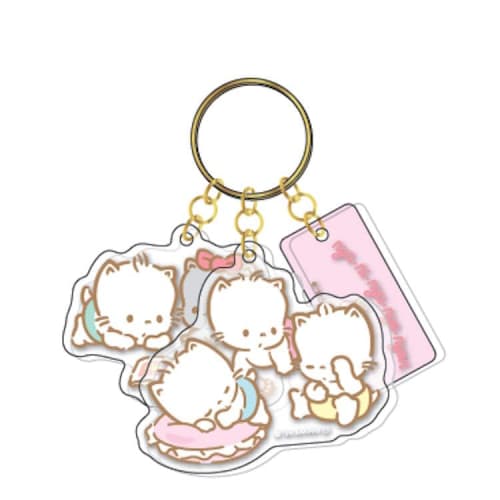 Sunstar Stationery Sanrio Character Keychain, Acrylic, Retro Sanrio Characters, Nyaninyunyenyon, S8348197