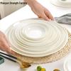 6-piece White Porcelain Deep Dinner Plate Set, 6-inch