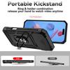 PC+TPU Magnetic Ring Portable Stand Armor Case for IPhone 17 Air 16E 15 14 Plus 13 12 Pro Max Slide Lens Window Protector Cover