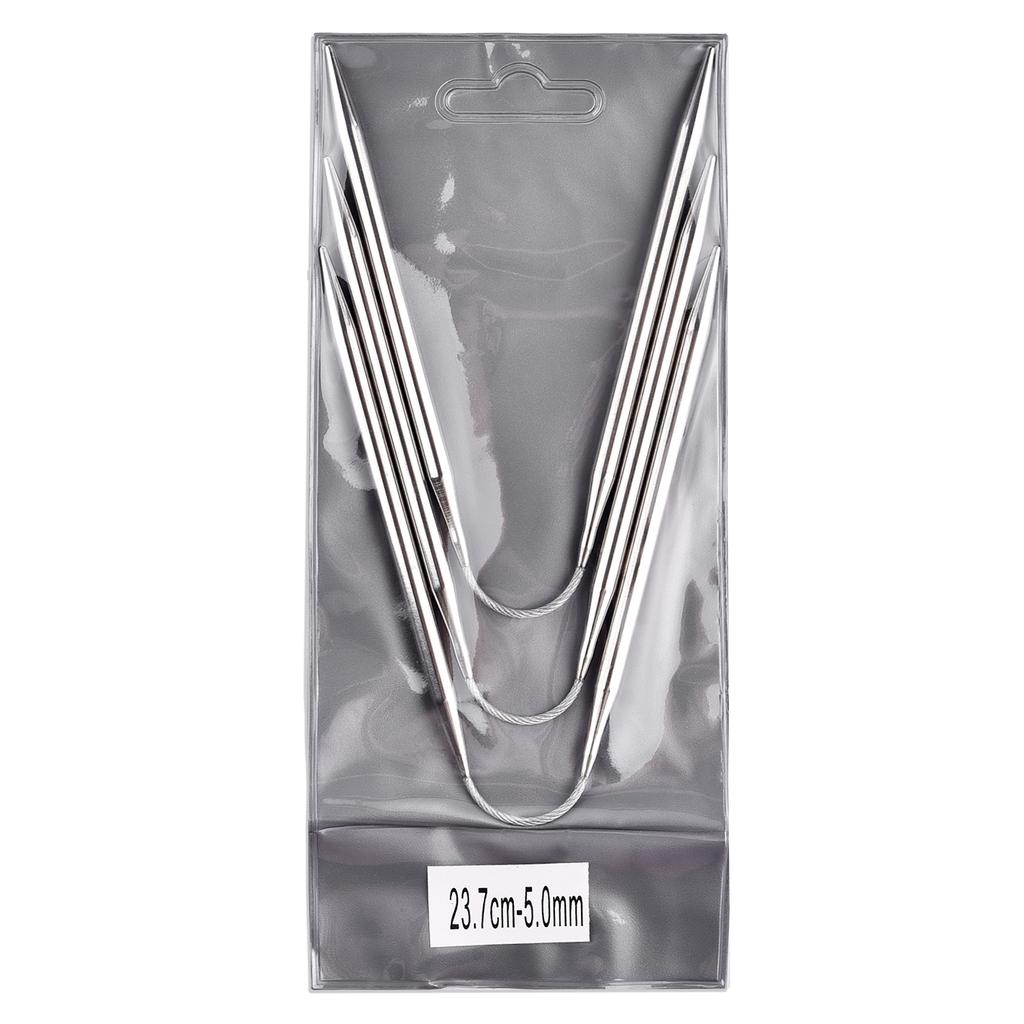 Circular Knit Needles 3pcs Knitting Metal Cable Circular Knitting Needles Set Knitting For Babies Sleeves Socks Accessories