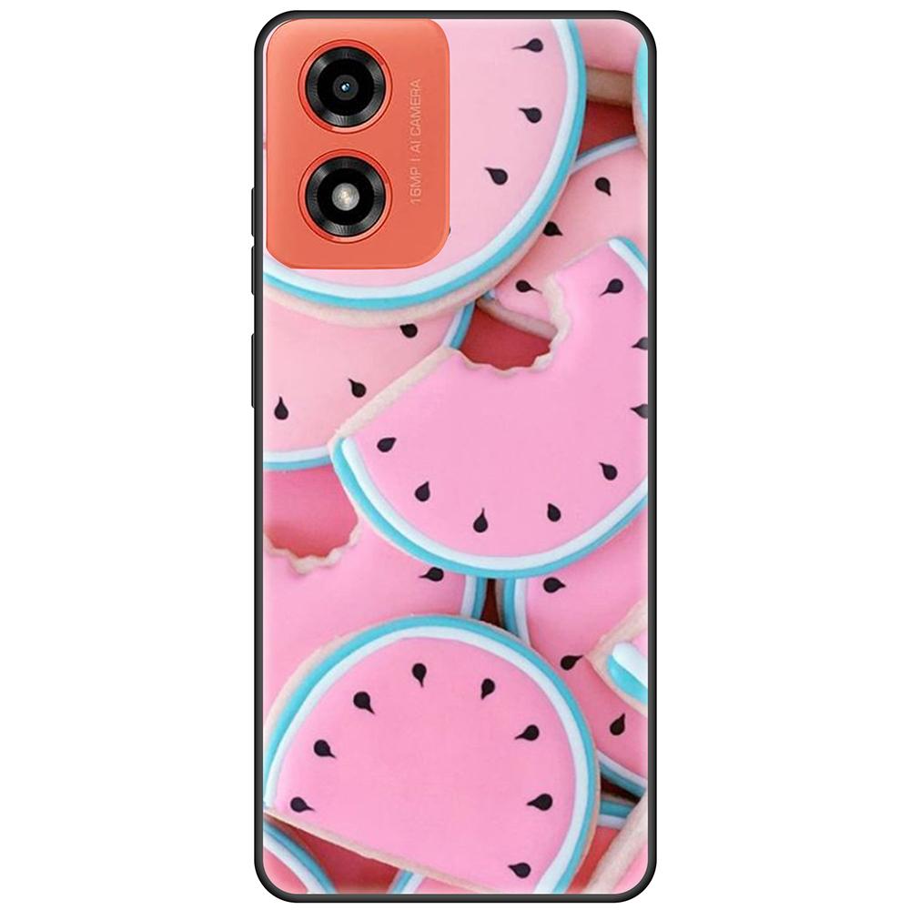 Caes for Motorola Moto G04 Black luxury Back Silicon Cover on MotoG04 Full protection shockproof bumper