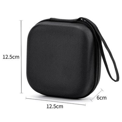 Durable Hard Shell EVA Storage Box Mini Portable Zipper Earphone Case Black Protective Storage Case for Earphone