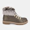 Boots cuir grainé avec fausse fourrure Femme LES TROPEZIENNES PAR M.BELARBI