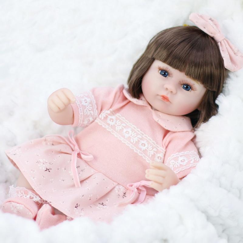 Vivid 42cm Newborn Reborn Baby Doll With Realistic Features And Soft Silicone Body