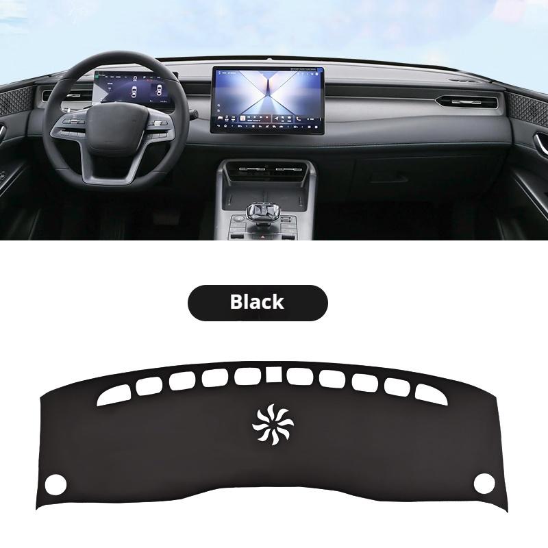 

For BYD Qin Plus Leather Car Dashboard Sun Shade Mat Instrument Desk Non-slip Cover leather Accessories Interior Mouldings чёрный