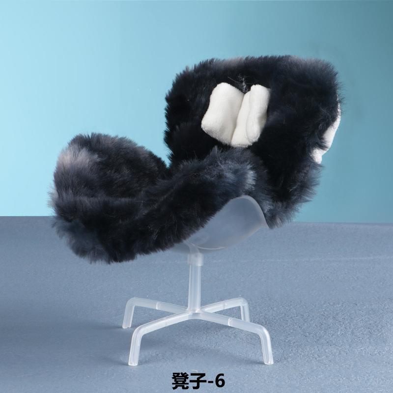 

22.5Cm Doll Chair New Fashion Doll Chair Decorative Stool + Wool Cover Cushioned Chair / Sofa Trends Creative Doll Seat Toy