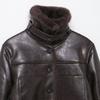 Giacca invernale alla moda, stile europeo e americano, retrò, in pelliccia sintetica double-face