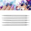 5pcs Nail Art Dotting Pen Dual Ended Nail Painting Pen   Carving Pen with Acrylic Handle