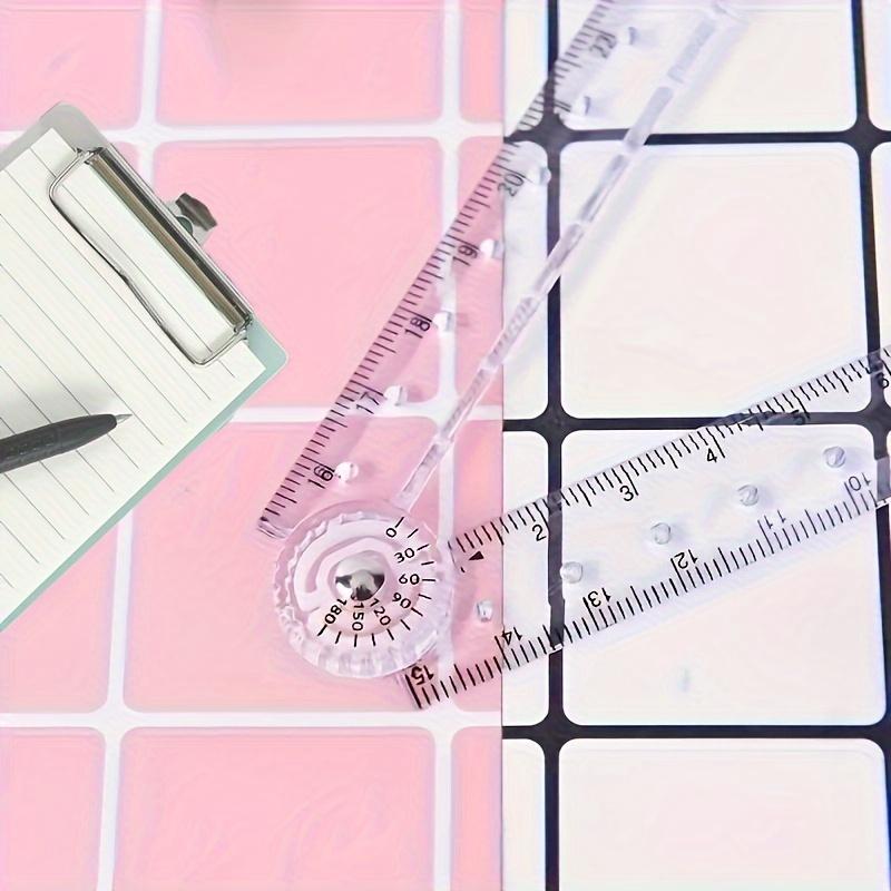 Sturdy transparent foldable ruler - suitable for school, home and office!