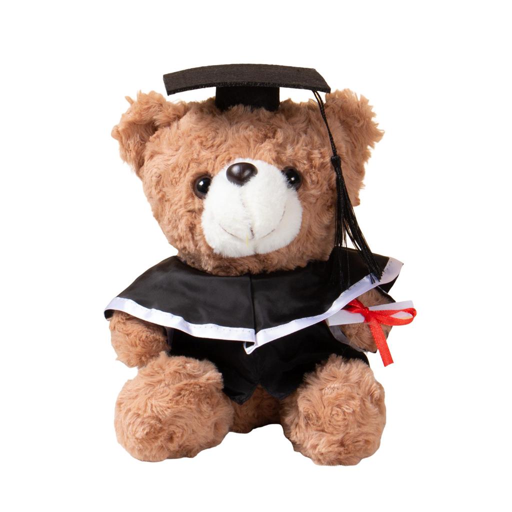 Graduation Teddy Bear In Doctor's Gown with School Emblem - Perfect for Graduation Gifts