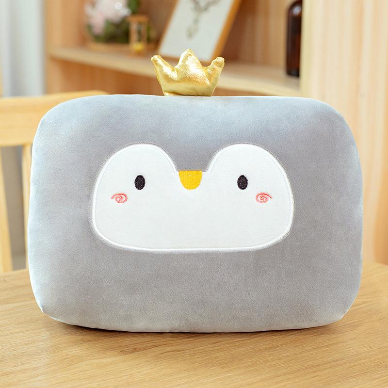 Cartoon Plush  Pillow Stuffed Hand Cushion Home Office Car Travel Warmer Winter Plush Toy Students' Nap