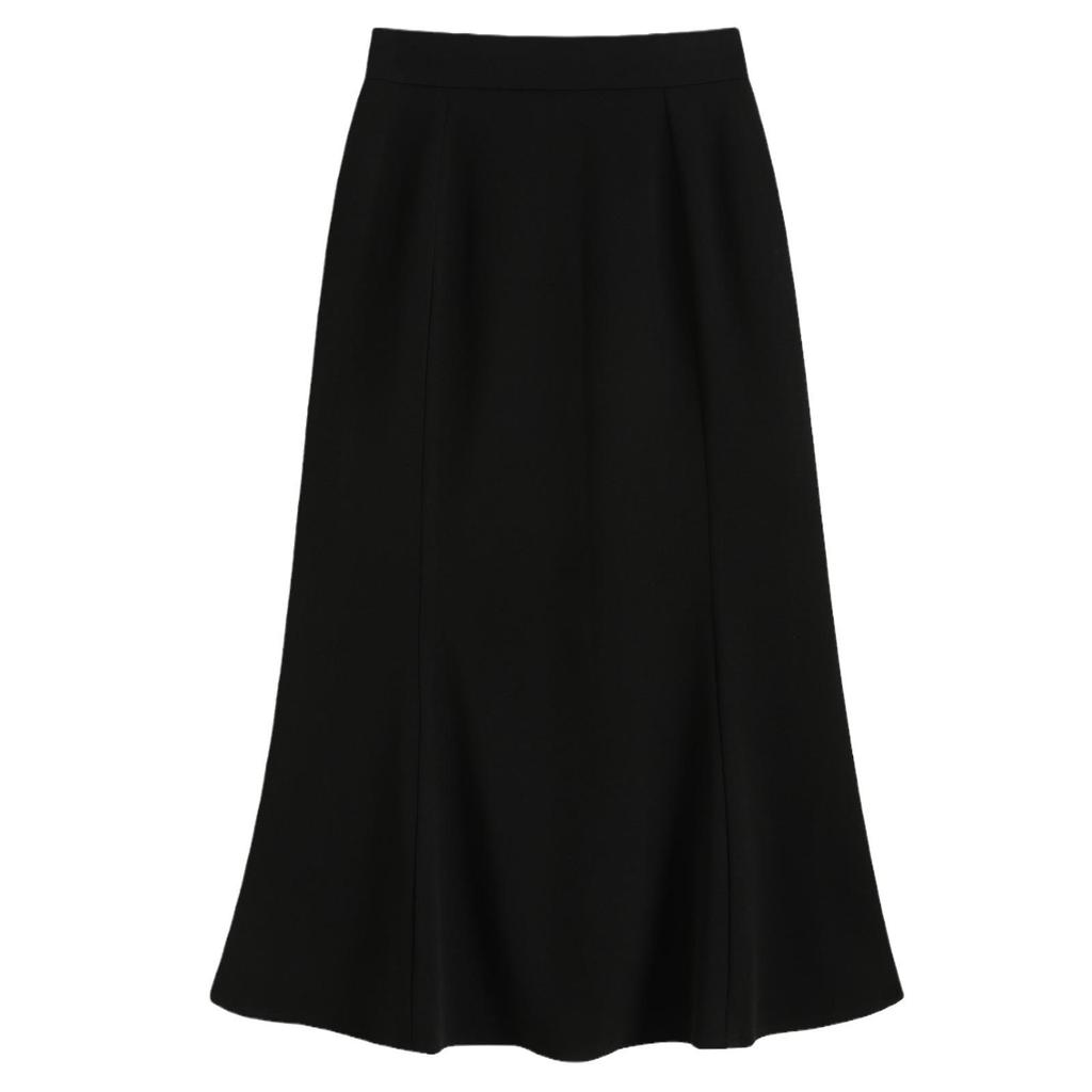 Spring 2025 Women's High-Waist A-Line Fishtail Midi Skirt