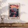 Tokyo Street Cherry Blossom Tourism Canvas Print Poster Japan Mount Fuji Sunrise Landscape Pagoda Wall Art Poster for Home Decor