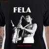 Fela Kuti perform schwarzes T-Shirt kurzärmelig Alle Größen S bis 345XL XZ547 vintage Gewaschen Herren Atmungsaktiv Vielseitig Stilvoll