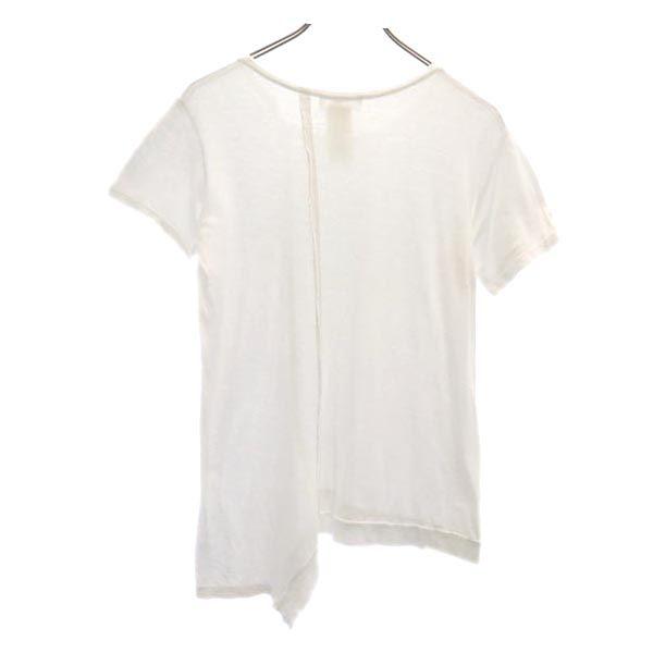 Y's Short Sleeve Design T-shirt 2 White System Women Used