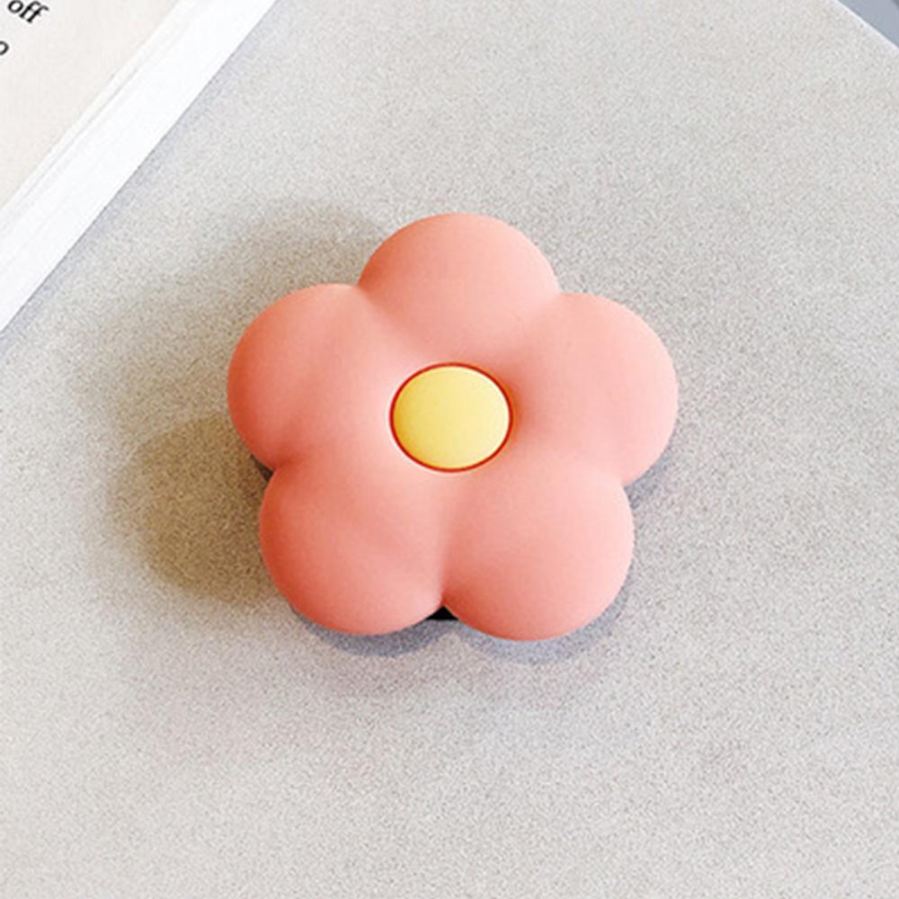 

Universal Cute Cartoon Mobile Phone Bracket Kawaii Flower Adjustable Stand Phone Finger Ring Holder for iphone xiaomi huawei оранжевый