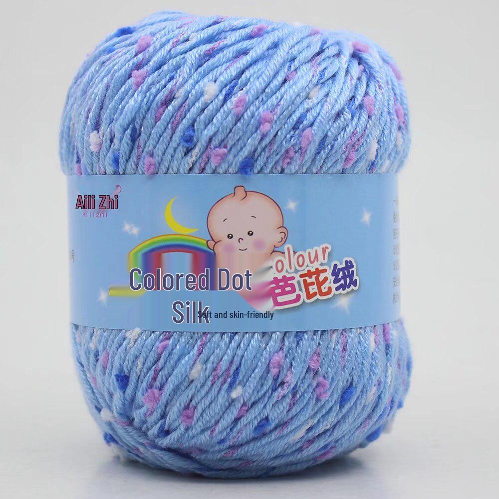 Pointillism Silk Fluff Yarn: Medium Thickness for Hand-Knitting Baby Sweaters, Scarves, and Bags.