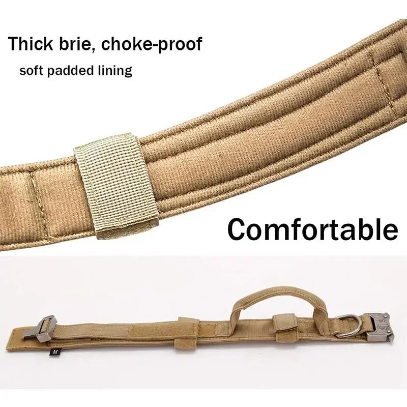 Collare Tattico per Cani Stile Sportivo Outdoor Collare Utilizzabile per Cani di Taglia Media e Grande con Capacità di Trazione per Addestramento Cani