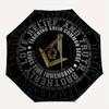 Masonic Square and Compasses Umbrella, Portable 3-Fold Umbrella for Men & Women,Ha