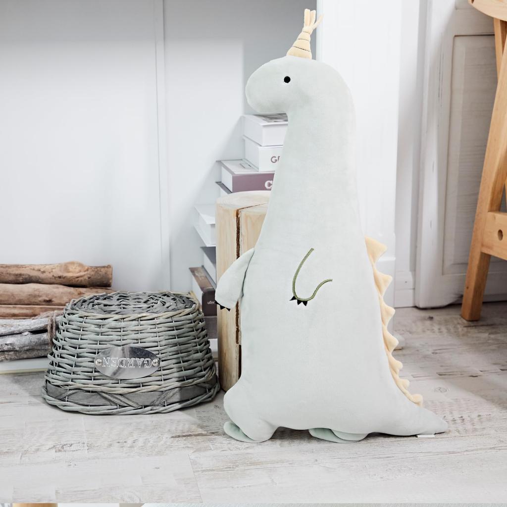 Livheart Body Roomies Scared Medium Size Fluffy and Pillow, Polyester, Party, Dinosaur, (Total Length Approx. 62cm), Soft, 48151-51