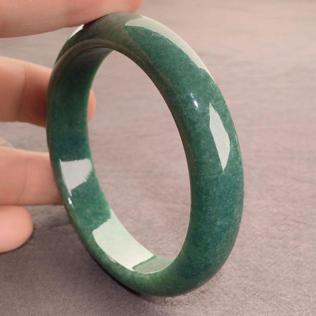 Natural A-Grade Burmese Jadeite Bangle, Round Bar, Bean and Apple Green Jade Jewelry.