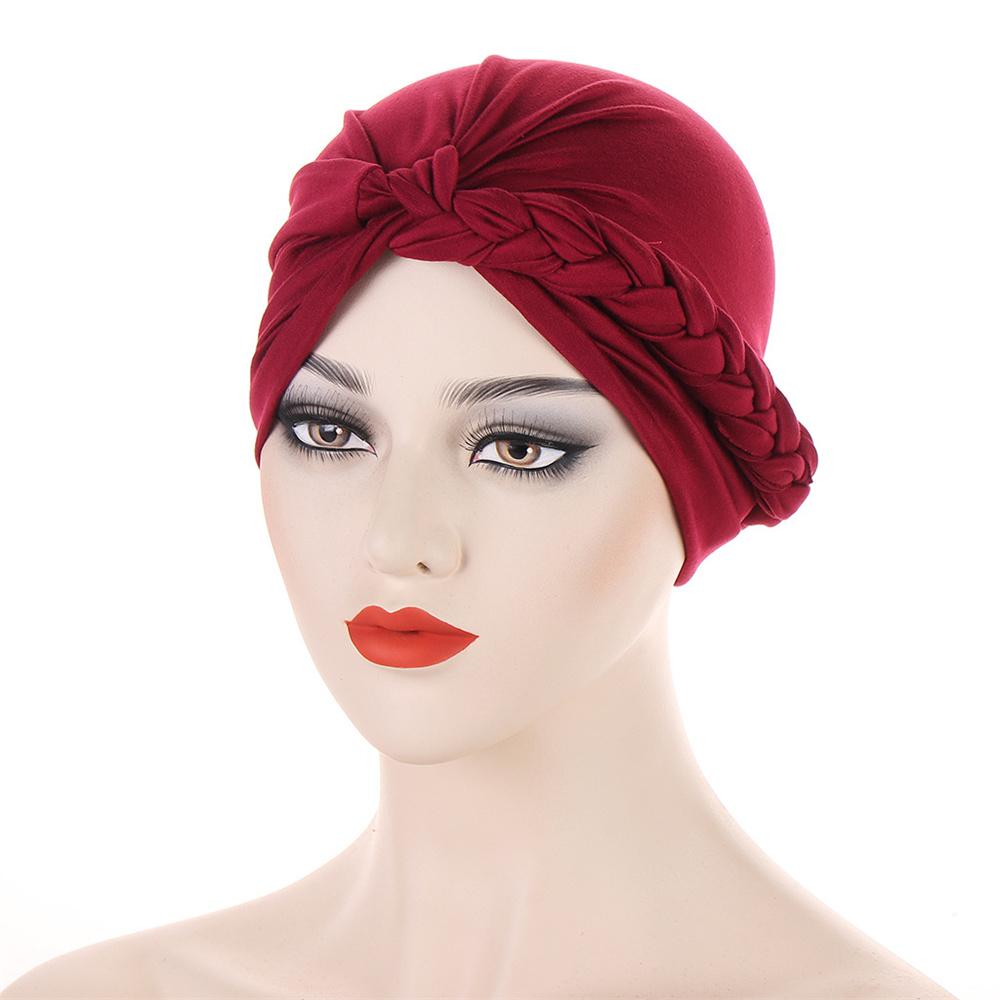 Nové dámské zlaté stříbrné turbanové čepice chemo bandana hidžáb plisovaná indická čepice turbante klobouk dámský šátek na vlasy muslimská pokrývka hlavy