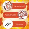 6 Stück Metall Herbst Ahorn Herbstblätter Wanddeko Kunst Bauernhaus Rustikal Metallschild Hängeornament für Thanksgiving Herbst Zuhause Innen Außen