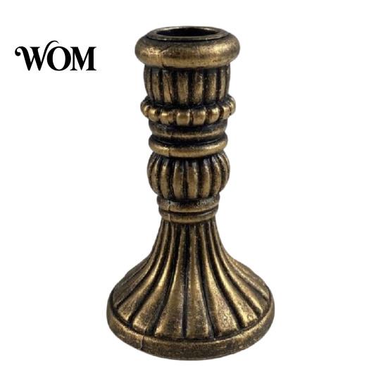 Candle Decor Vintage Taper Holder, Nostalgic Resin Candlestick Decorative Dining Table Holder Stand for Wedding Party Dinning Centerpiece French Style