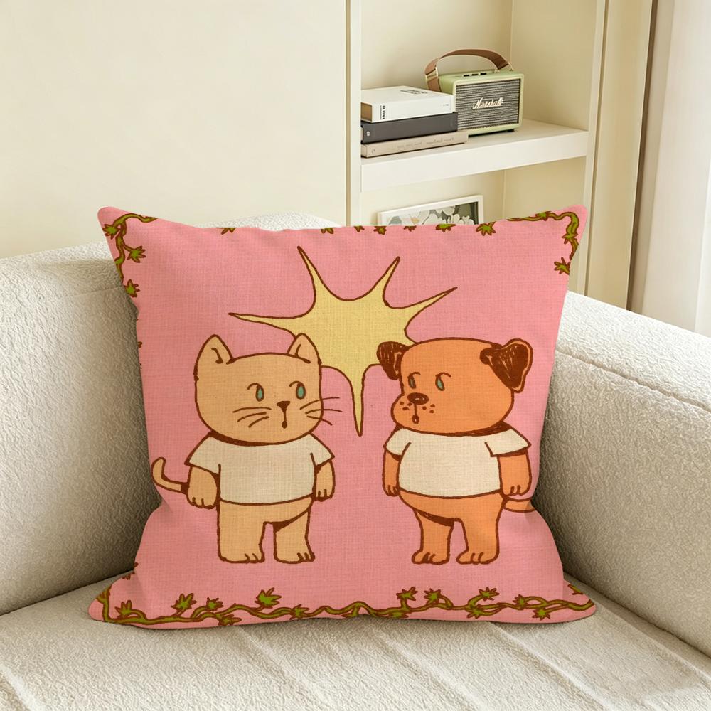 K-Kbrito Cushion Cover Natural Linen Pillowcase Set, All-In-One Decor For Sofa, Bedroom & Chair