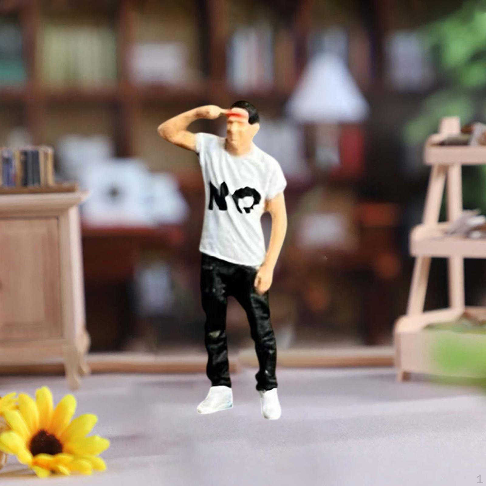 

1/64 Діорама Колекція Стильних Фігурок Розписані Вручну Смоляні Мініатюрні Фігурки Модель Людей Style E