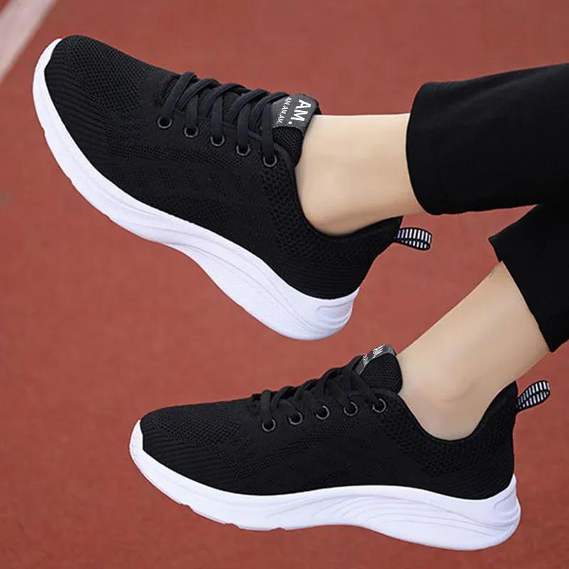 WTEMPO Miękka Podeszwa Damskie Buty Sportowe Siateczkowe Oddychające Sznurowane Wszechstronne Modne Lekkie i Wygodne Buty do Biegania Casual Dropshipping Hurt