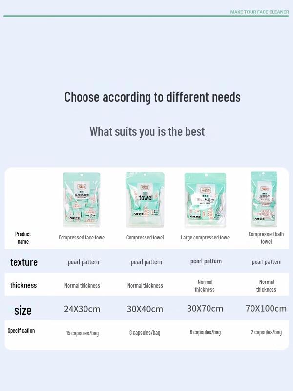 Disposable Compressed Travel Towel Set