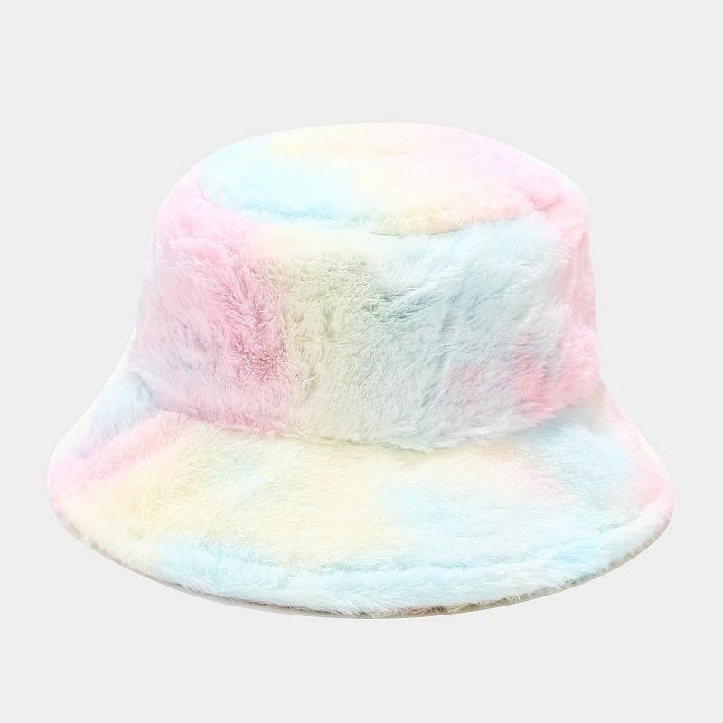 Winter Rainbow Fleece Fisherman Cap For Girls With Windproof And Sunblock Features