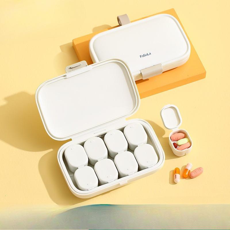 Portable Mini Storage Box for Household Medicine Boxes, Large-capacity 7-day Morning, Noon and Evening Pill Boxes