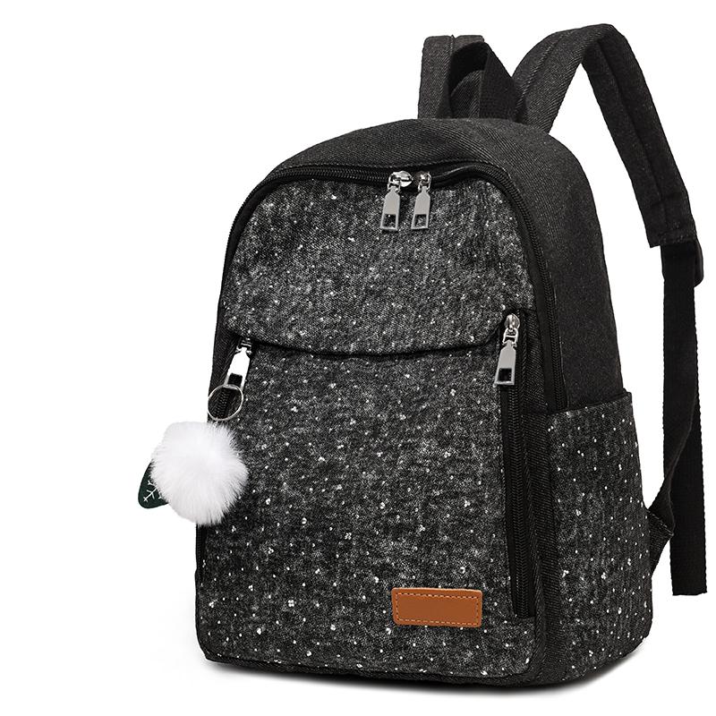 Denim Backpack Women s Backpack Large Capacity Student Schoolbag