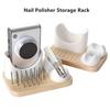 2 In 1 Nail Drill Holder Stand With 6 Holes Nail Drill Bits Wooden Storage Nail Polisher Pen Bracket For Salon And Home Use