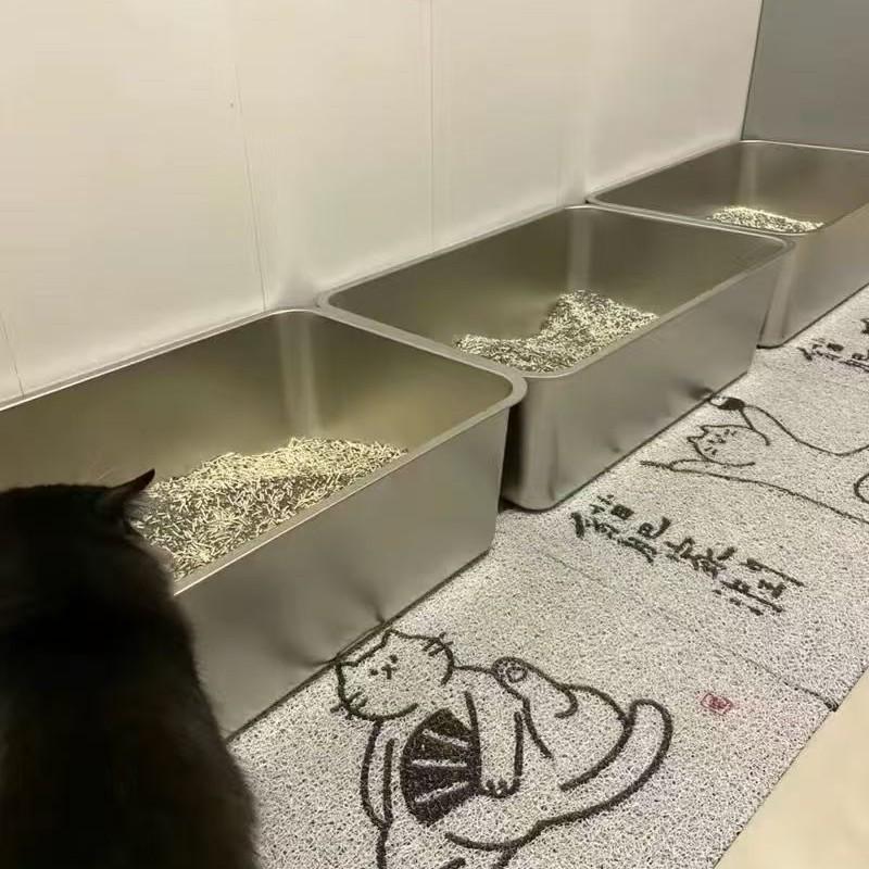 Thickened Stainless Steel Cat Litter Box - Giant, Anti-Splash, Easy to Clean, Large Capacity
