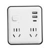 25W Fast Charge Wall Power Socket Stable Output USB C USB A Multi Port Outlet for Office Travel Dorm