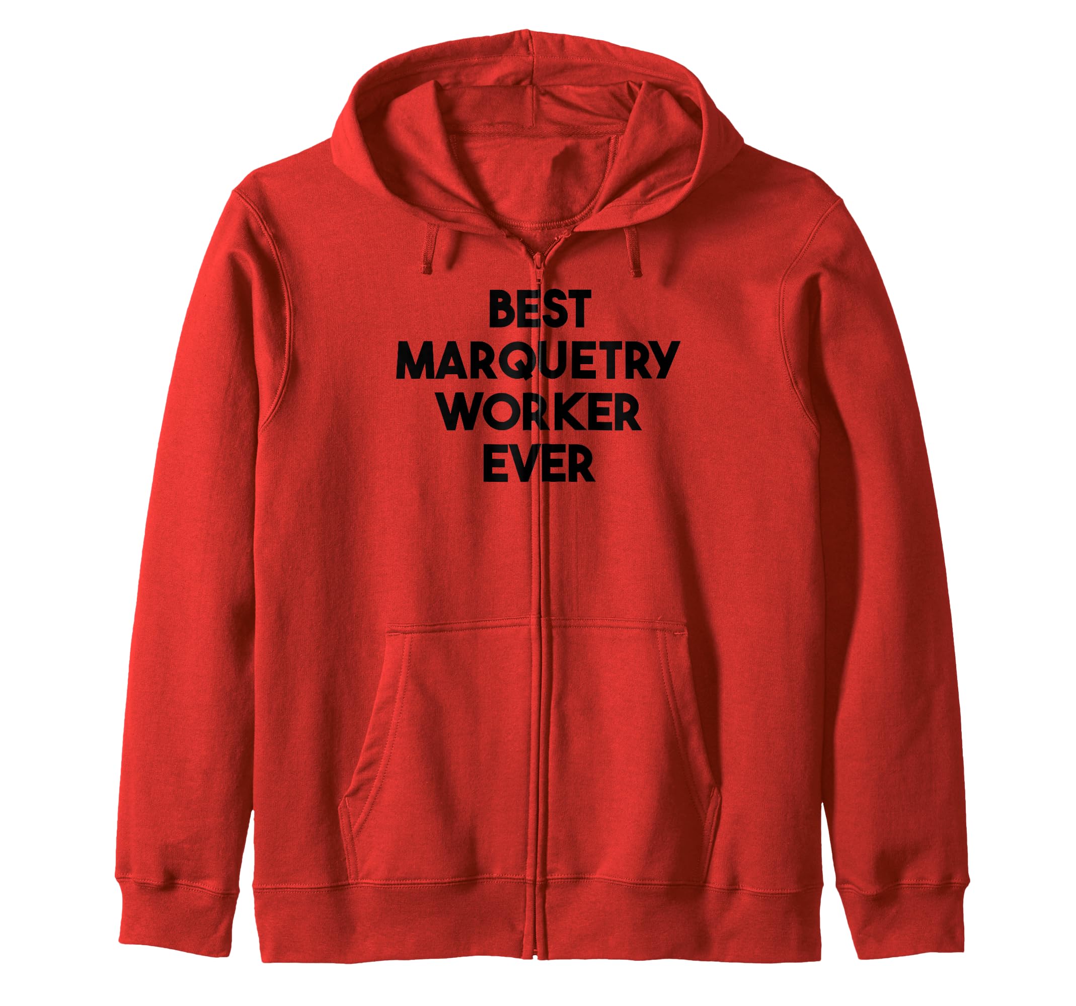 The greatest marquetry craftsman of all time hoodie - Zip-up чёрный