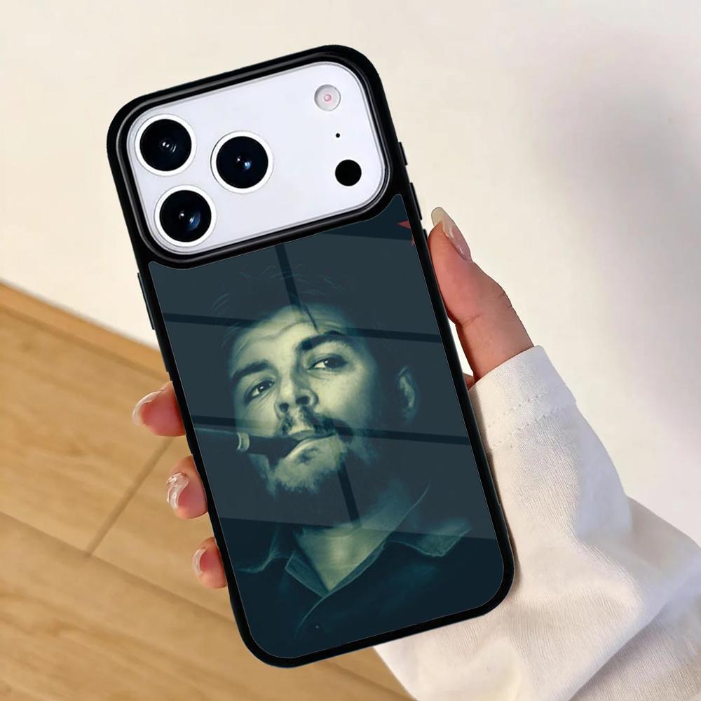 Che Guevara Zigarre rauchend Handyhülle für iPhone 17 AIR 16pro Max 15 14 13 12 11 Bumper Hülle