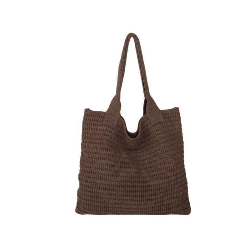Knitted bag retro wool bag Hanban versatile large-capacity shopping bag shoulder bag women's bag tide