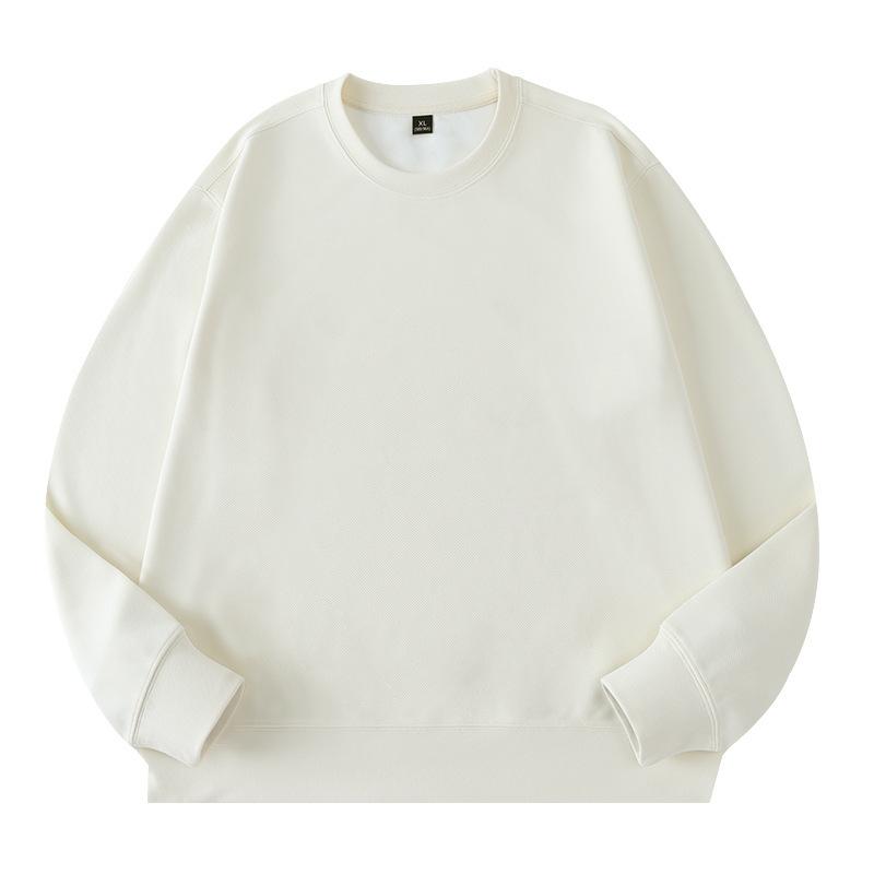 New Autumn and Winter Solid Color 300g Corn Graphic Texture Fabric Anti-slip Cotton Warm Round Neck Casual and Versatile