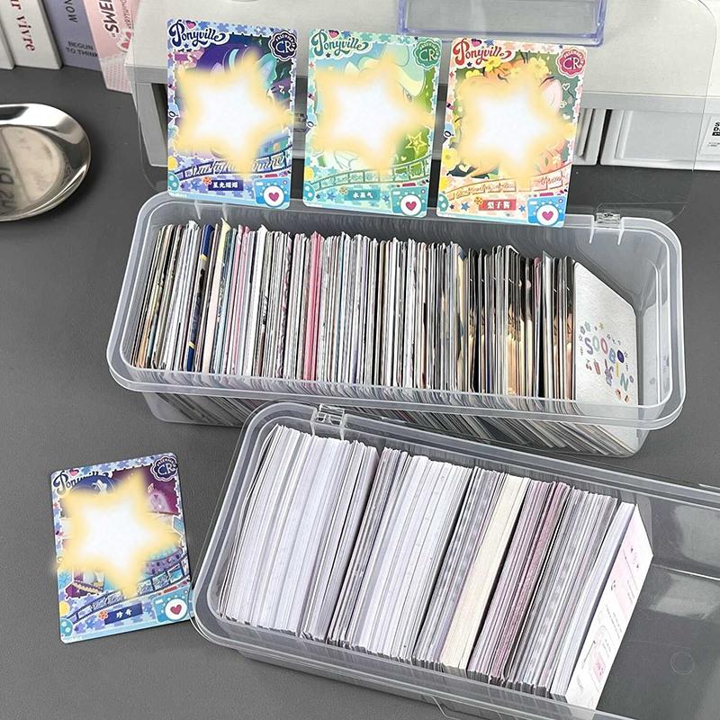 Idol Photo Storage Case Transparent Plastic Box Kpop Photocards Collection Organizer Jewelry Storage Supplies Desk Organizer Box
