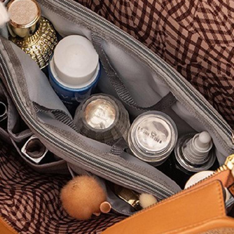 Versatile Travel Toiletry Bag with Double Zipper Opening Insert Bags Organizer