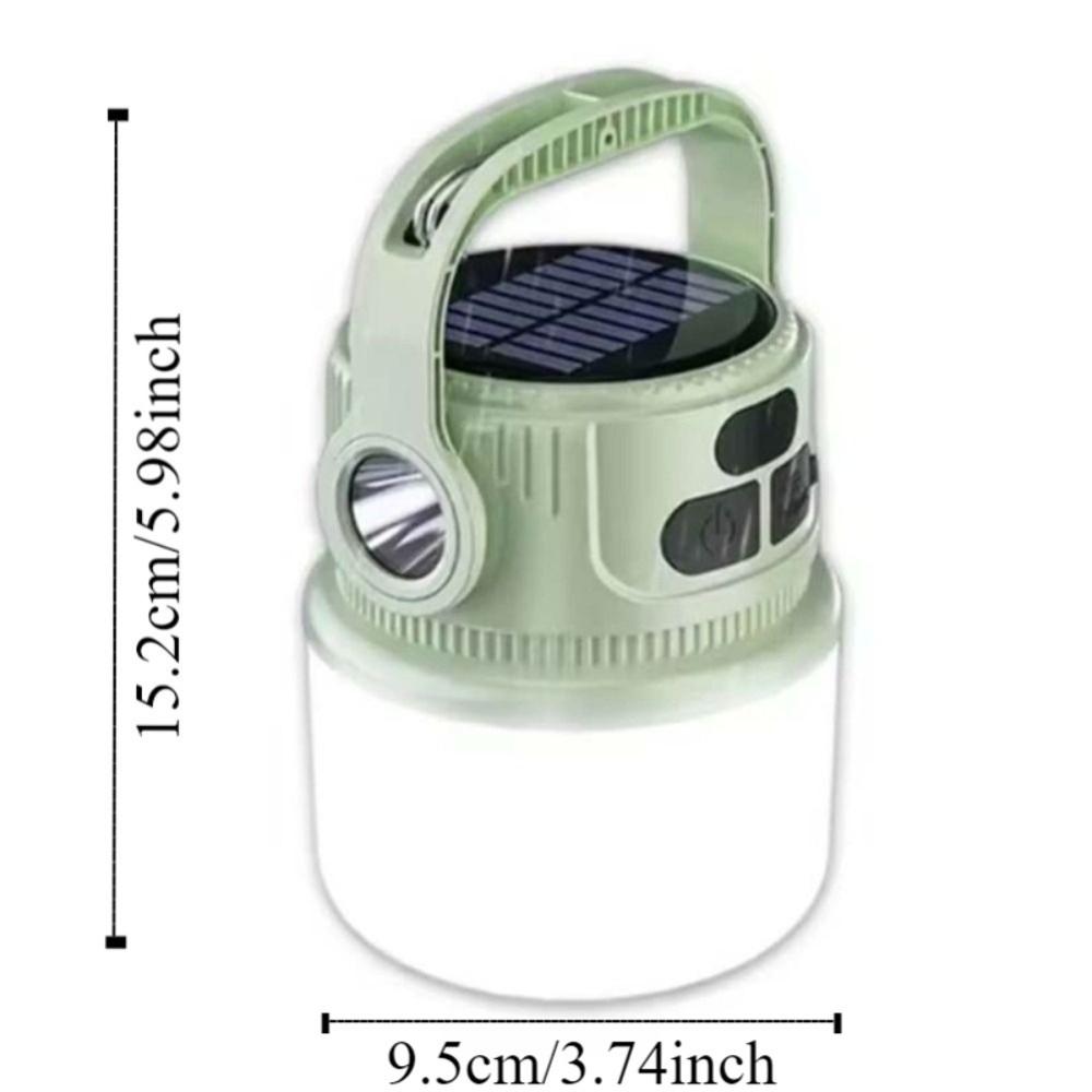 LED Light LED Solar Camping Light Waterproof USB Rechargeable Rechargeable Light with Hook Handheld Design Solar Camping Lights