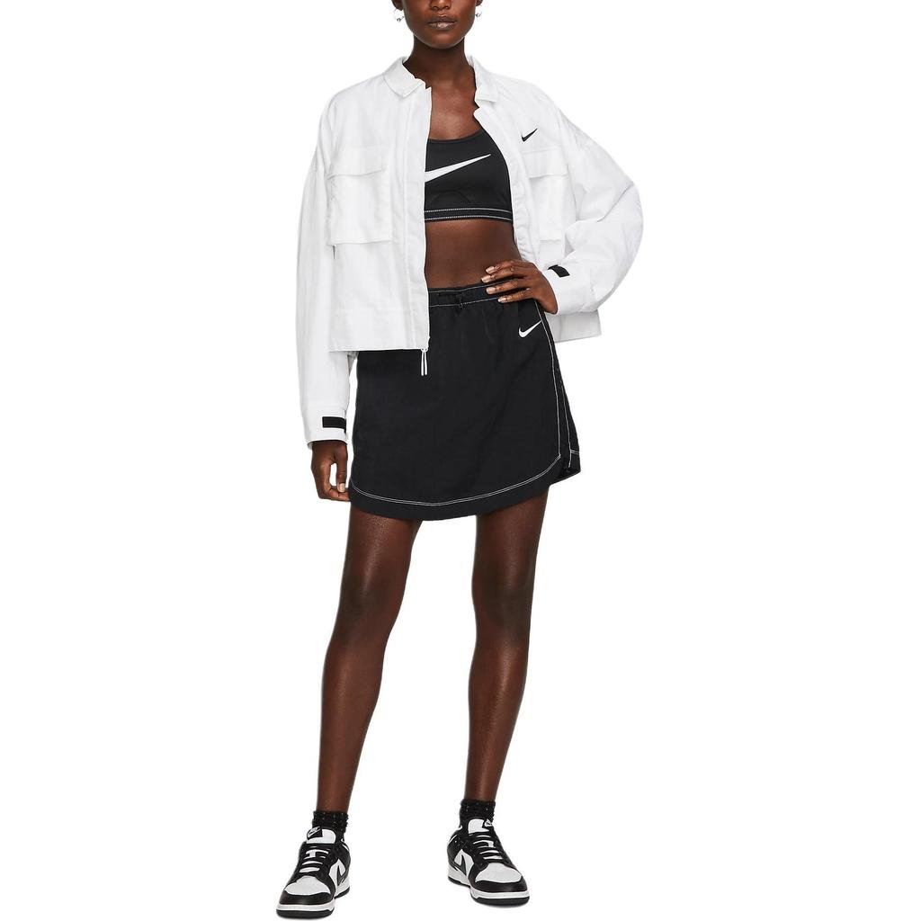Nike Sportswear Swoosh High-Waisted Woven Comfortable Casual Skirt Women skirts Black DM6199-010