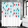 Creative Geometric Diamond Shower Curtain, Bathroom Decorative Shower Curtain, Waterproof Shower Curtain with Hooks